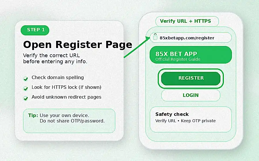 Register step 1